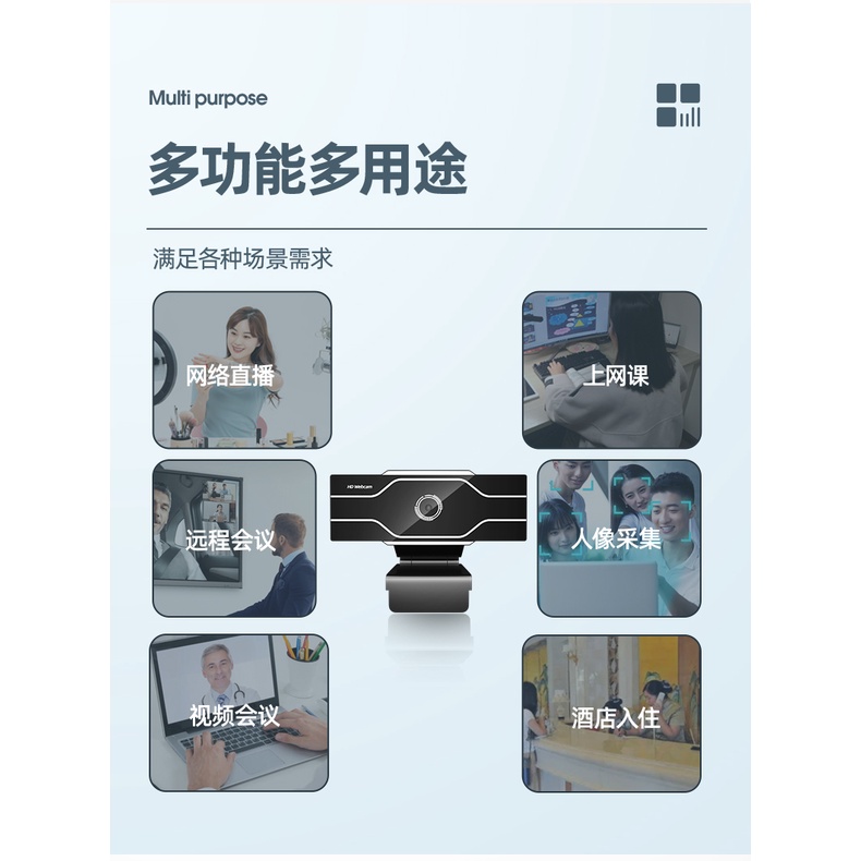 Camera Usb Ngoài Tích Hợp Micro Hd 1080p Dành Cho Laptop / Máy Tính Để Bàn | BigBuy360 - bigbuy360.vn