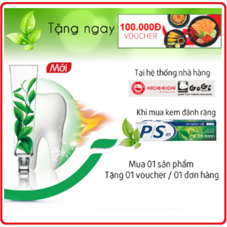 Kem Đánh Răng P/S Trà Xanh ( Tinh Chất Trà Xanh Thiên Nhiên )