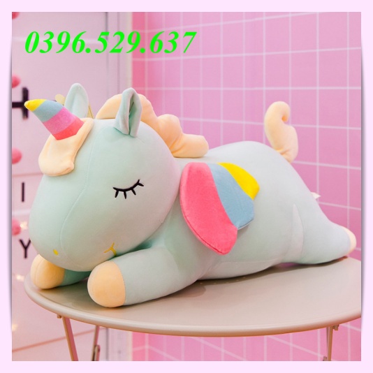Gấu bông gối ôm ngựa kỳ lân ngựa Pony thú nhồi bông chất liệu mềm mịn gấu bông quà tặng