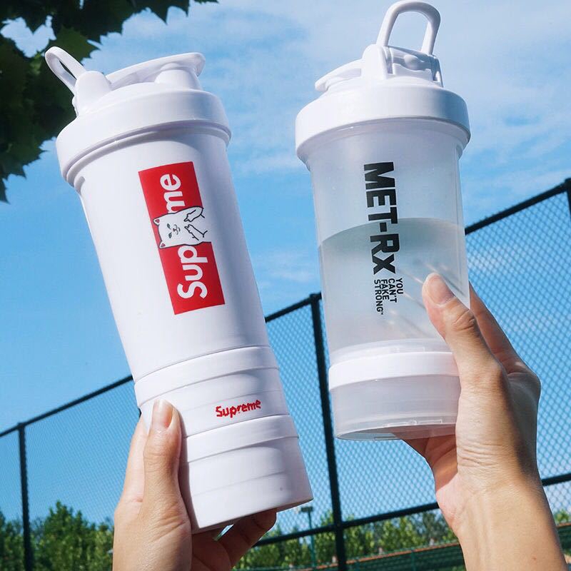 Bình lắc protein OSSAYI thiết kế 4 lớp kèm bóng trộn không BPA