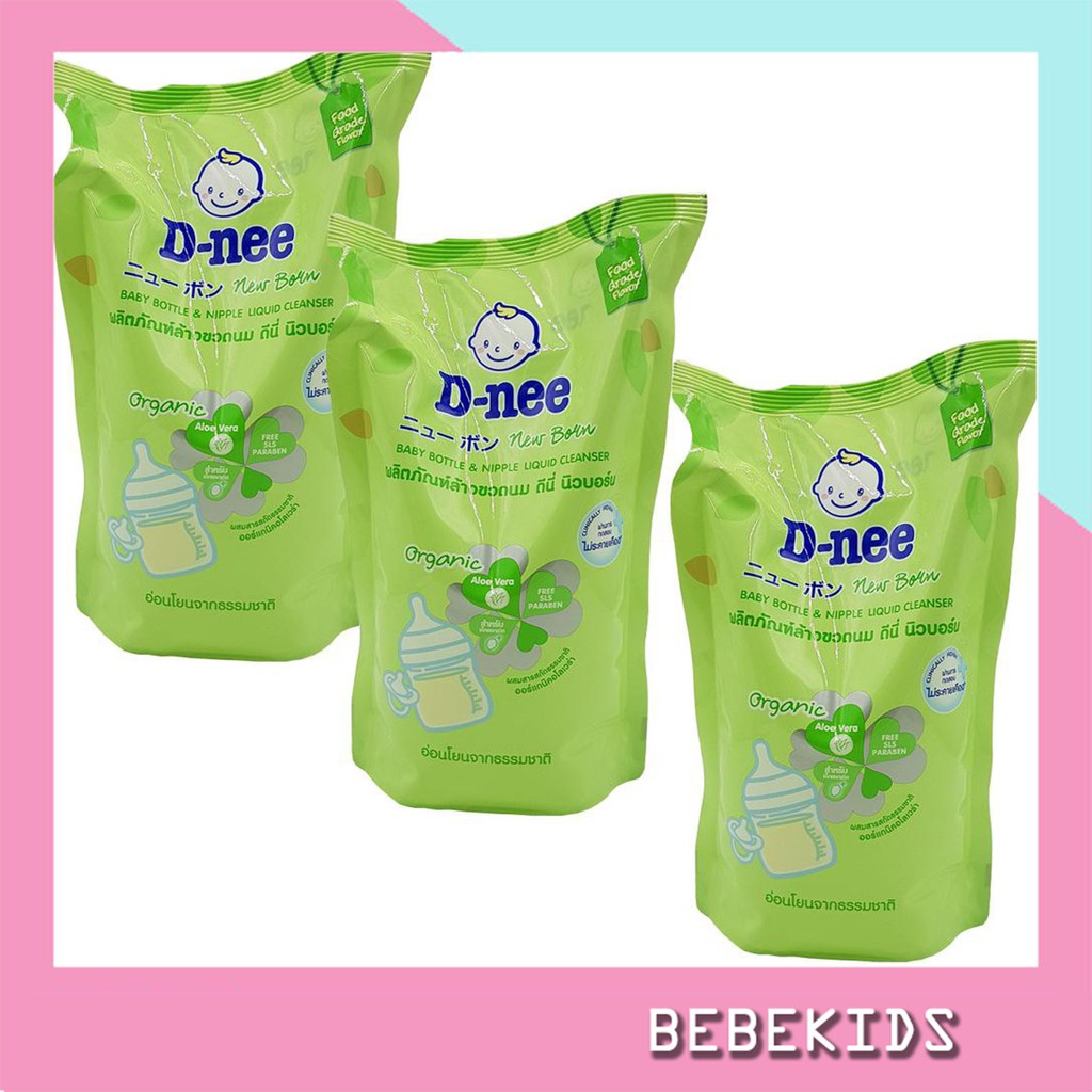 Nước rửa bình sữa, nước cọ bình DNEE ORGANICS bịch 600ml hàng - Thái Lan