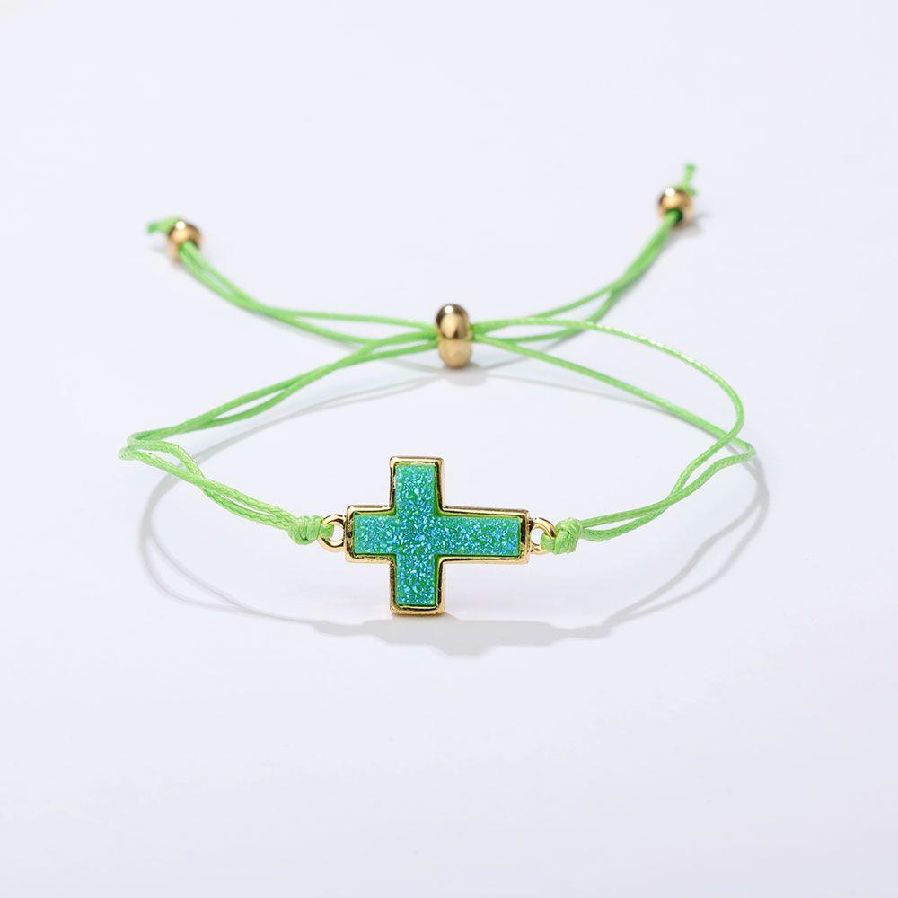 Vòng Tay Dây Bện Phối Mặt Thánh Giá 2Life Phong Cách Hàn Quốc Dễ Thương Làm Quà Tặng Valentine / Bé Trai / Bé Gái