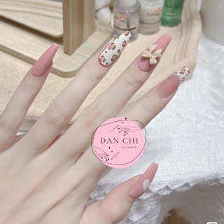 NailBox móng úp thiết kế sẵn Mẫu Charm Nơ Nhám