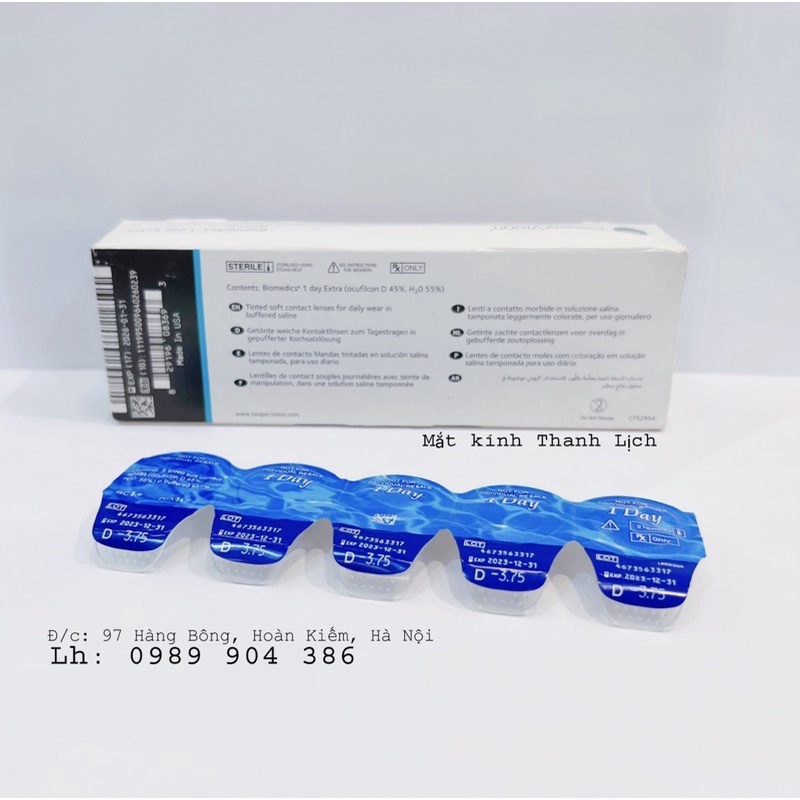 Kính áp tròng 1 ngày Biomedics Extra