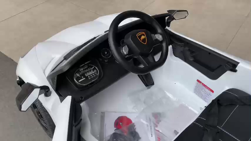 [Bản Cao Cấp] Ô Tô Điện Lamborghini HD-918, 2 Ghế Nệm Da, 4 Động Cơ, Bánh Cao Su, Kết Nối Bluetooth
