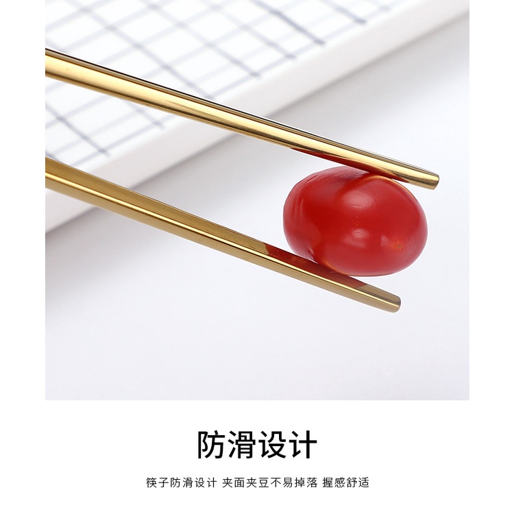 Đũa Inox 304 Hình Vuông Phong Cách Trung Hoa