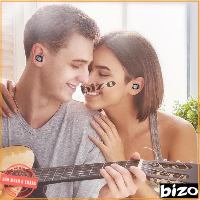 Tai nghe bluetooth nhét tai, tai nghe không dây tích hợp cảm biến vân tay, giá đỡ, sạc pin dự phòng AMOI F9 5.0