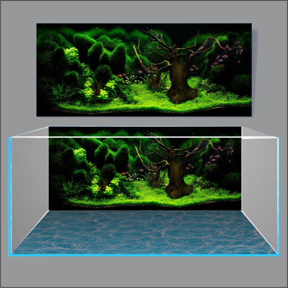 TRANH THỦY SINH DÁN HỒ CÁ 3D NEW DESIGN_TRANH LƯNG