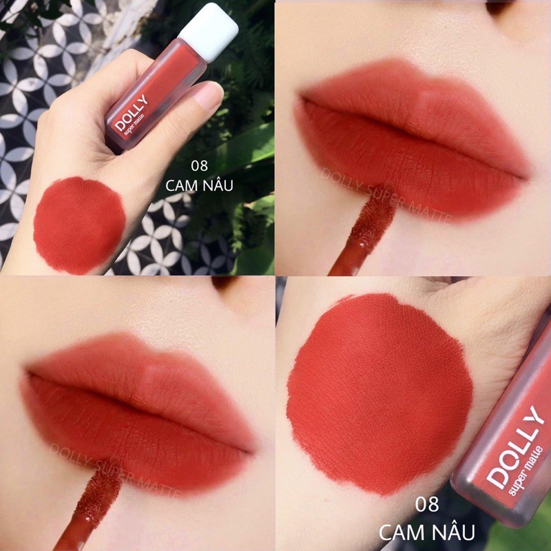 Son Lì Son Kem  DOLLY  MATTE Không Chì Cao Cấp Chính Hãng Màu <Cam Nâu> | BigBuy360 - bigbuy360.vn