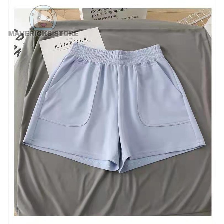 Quần Short Nữ Lưng Thun Màu Trơn Thời Trang Hàn Quốc