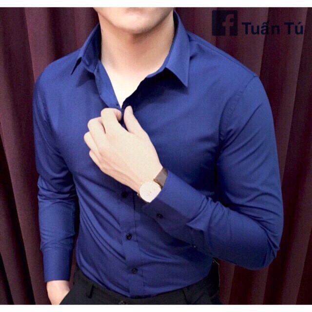 Áo sơ mi nam Kojiba trơn dài tay ôm sát người SML020 | BigBuy360 - bigbuy360.vn