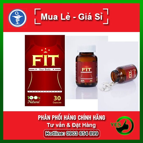 ❤[Chính hãng] FIT SLIM - Viên Uống Giảm Cân Dáng Đẹp, Da Xinh Hiệu Quả (Lọ 30 viên)