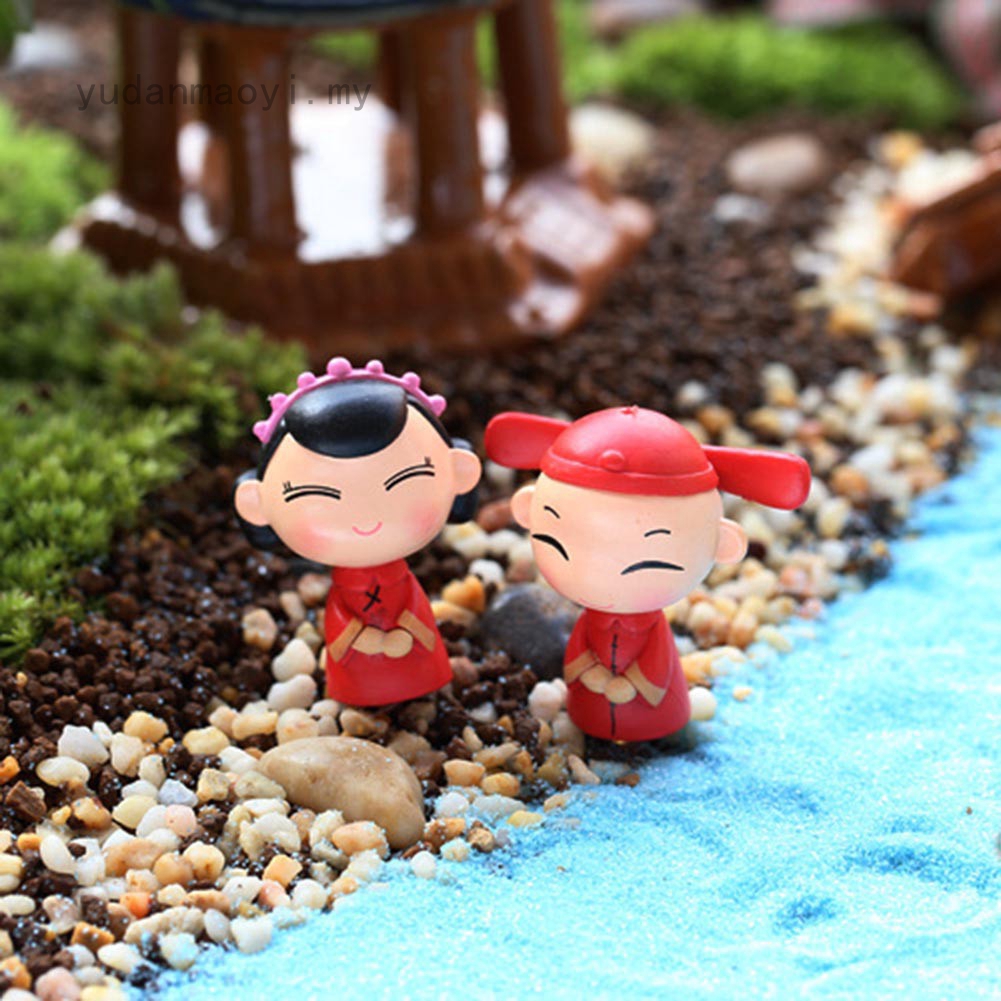 Cặp Tượng Cô Dâu Chú Rể Trung Hoa Mini Trang Trí Vườn