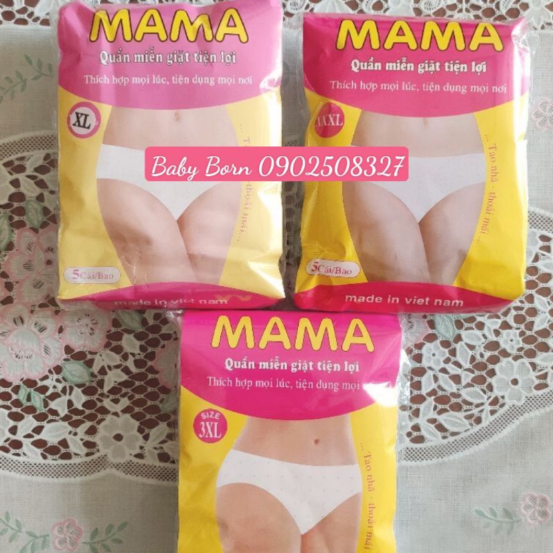 Combo 5 quần lót giấy Mama cho mẹ bầu và mẹ sau sinh đủ size