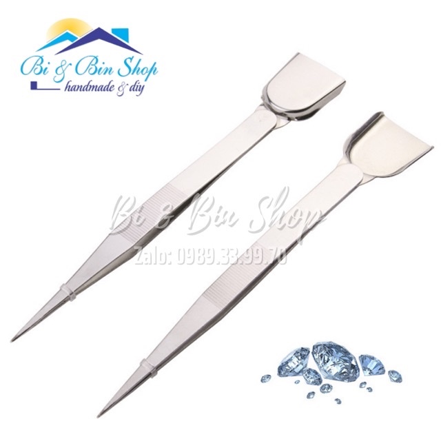 Nhíp Gắp Đầu Xúc Tiện Dụng Gắp Đá Quý, Hạt Xoàn, Pha Lê, Trang Sức