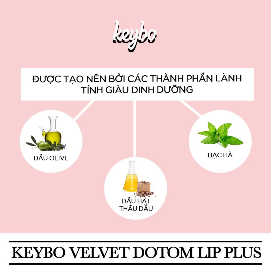 Son Bóng Dưỡng Môi Có Màu KEYBO Dotom Lip Plus 4.5g (9 màu)