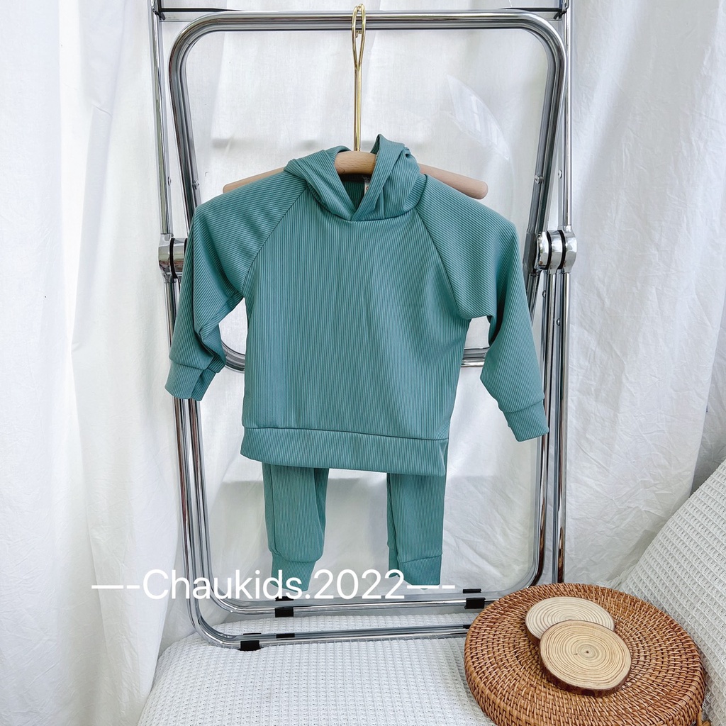 [SALE] Bộ Quần Áo Cho Bé Gái, Bé Trai KIMCHIBABY Vải Thun Gân Tai Thú 3D, Bộ Đồ Cho Bé Mặc Thu Đông CKTD05