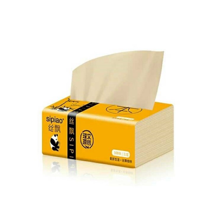 Gói giấy ăn Gấu Trúc Sipiao làm hoàn toàn bằng trúc an toàn cho sức khỏe của cả gia đình, (300 tờ/gói)
