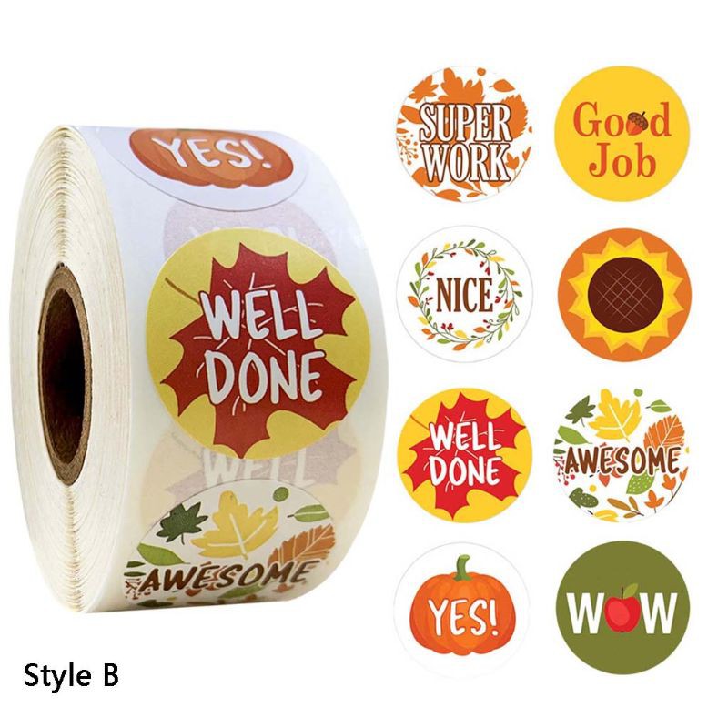 Cuộn 500 Sticker Dán Trang Trí Sổ Lưu Niệm