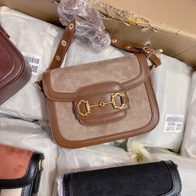 Túi Hà Hồ phối da lộn hàng Quảng Châu không hộp