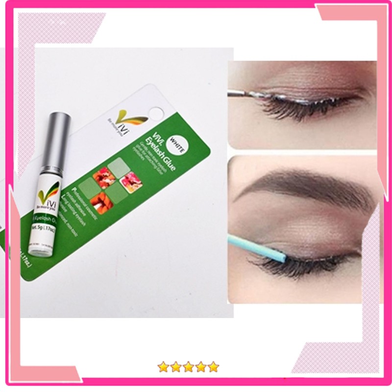 Keo dán mi ViVi Eyelash Glue 5g có 2 màu trắng và đen, keo dán mi giả hàn quốc