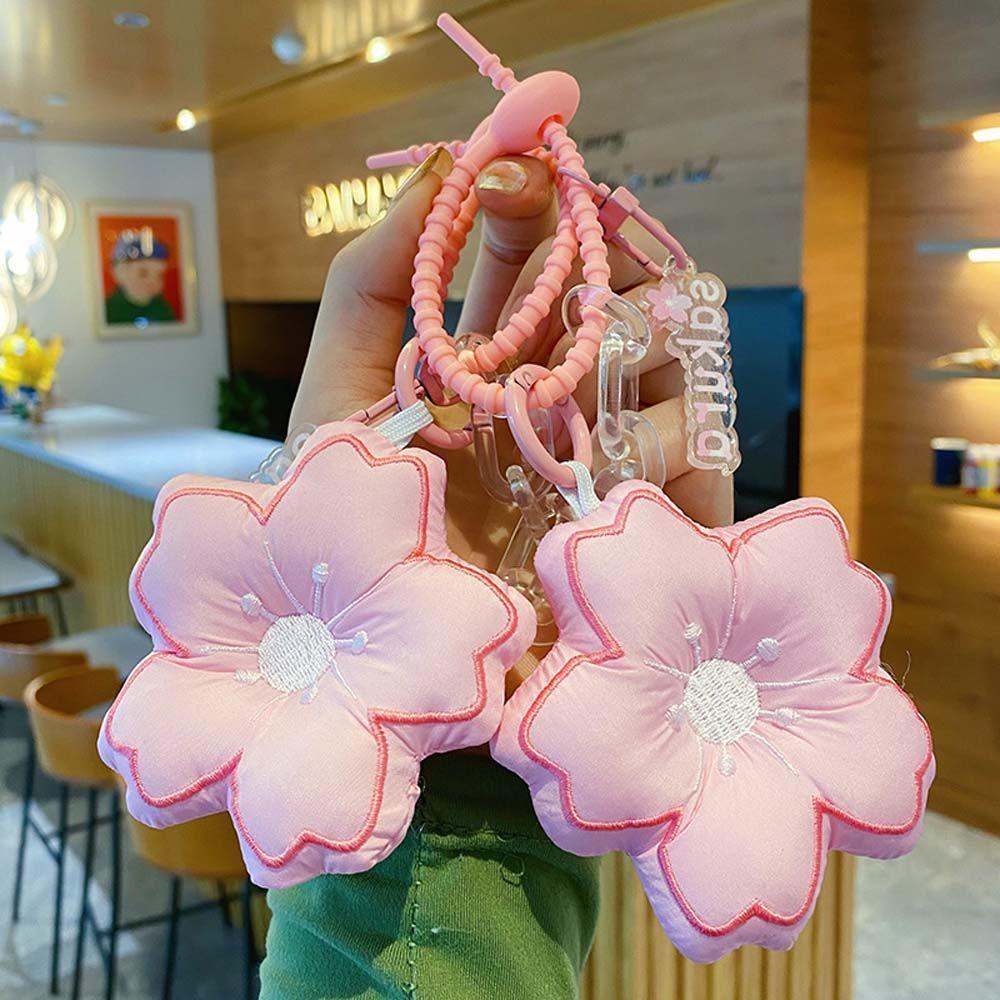 Móc Khóa Hoa Anh Đào Vải Mềm Handmade Thời Trang