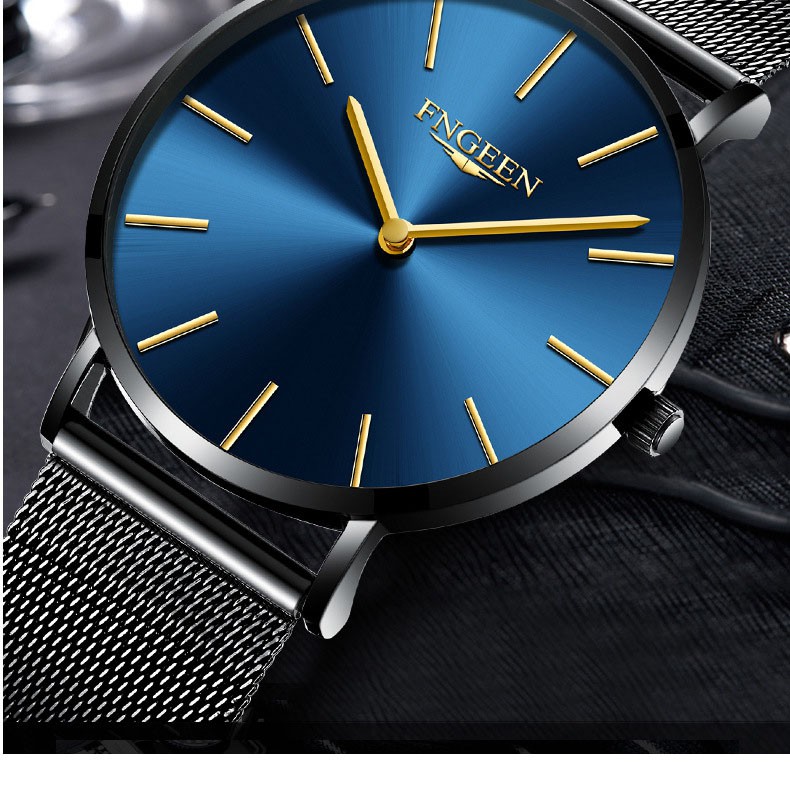 (TRỢ GIÁ KHỦNG) Đồng Hồ Nam FNGEEN Chạy 2 Kim Doanh Nhân 2018 Dây Thép Mành Cao Cấp_Full Box | BigBuy360 - bigbuy360.vn