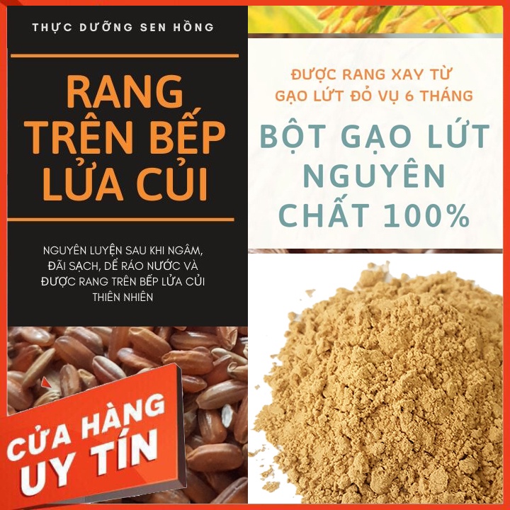 Bột gạo lứt đỏ nguyên chất  Rang xay theo phương pháp thực dưỡng Ohsawa