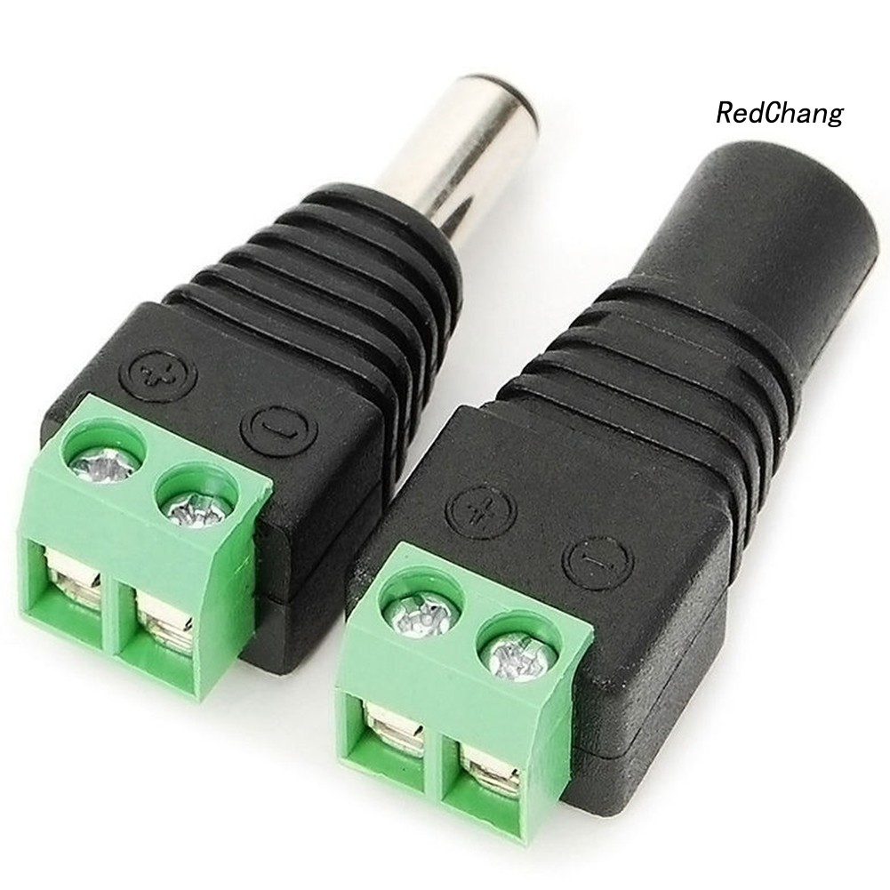 -SPQ- 5 Pcs 12V DC Power Supply Plug Adapter Connector for 5050 3528 LED Strip Light