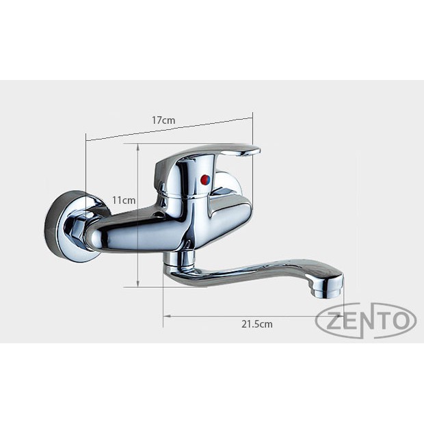Vòi rửa bát nóng lạnh gắn tường Zento ZT2201