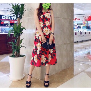 Đầm maxi hoa size m l xl giá 190k