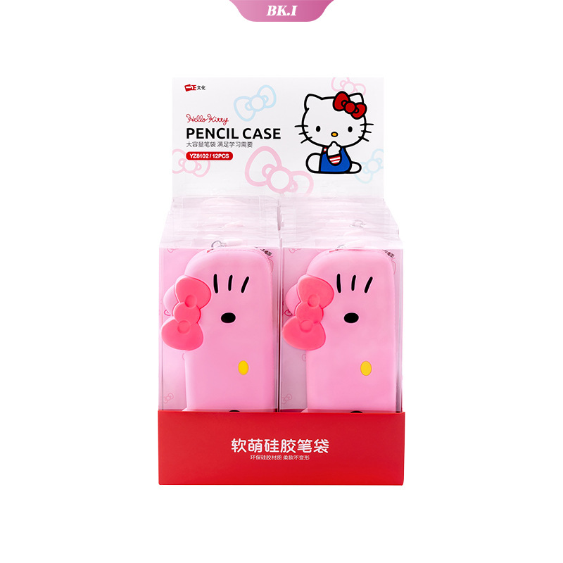 Cartoon My Melody Hello Kitty Silicone Pencil Case Cute Style Storage Bag Large Capacity Silicone Pencil Case Children Student Stationery Bag【KU2】