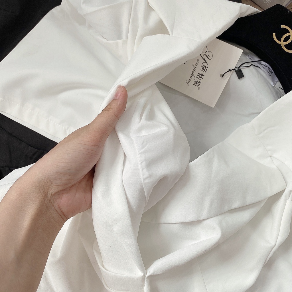 Váy thô cổ vest 2 Lớp  có lót ngực