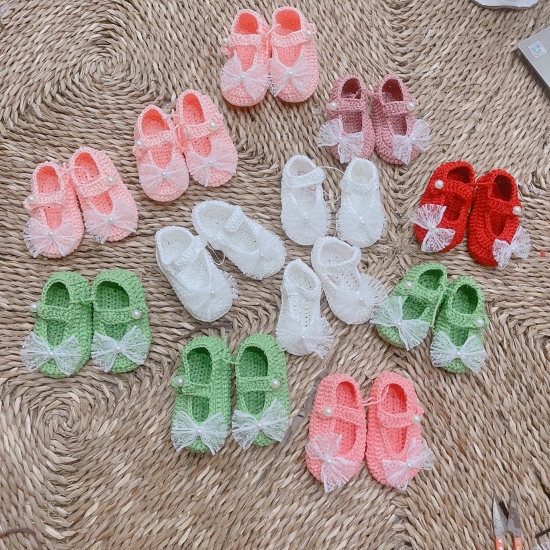 Giầy công chúa - giầy tiểu thư đính nơ cho bé
