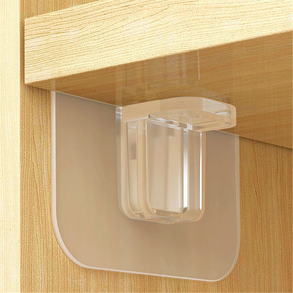 [sweet] 4pcs home kitchen Punch-free seamless Self-adhesive Wall Hooks Wardrobe Support Stand Fixed Bracket