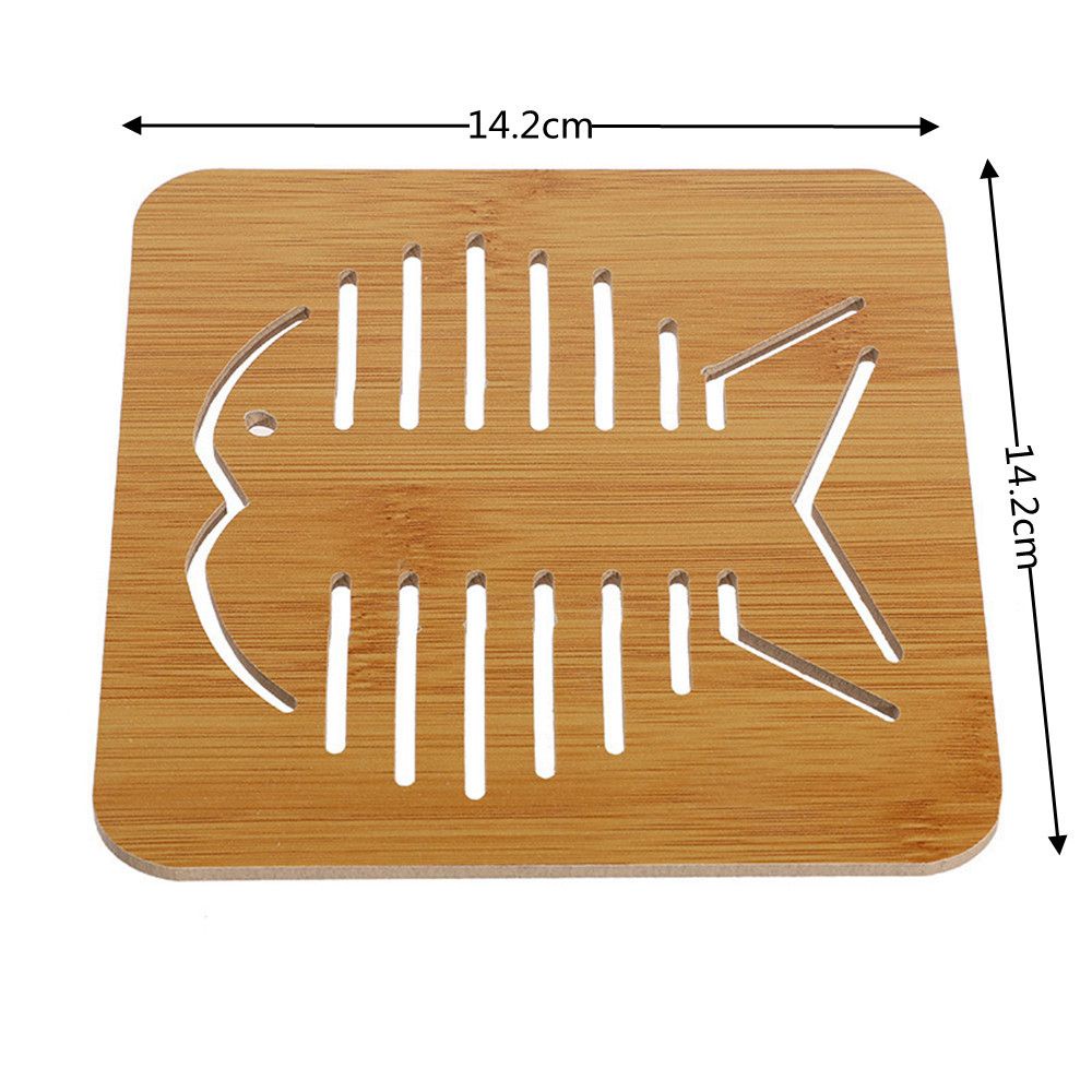 Tấm Lót Bàn Ăn Bằng Sợi Gỗ Chịu Nhiệt Chống Trượt Chống Bỏng Dễ Thương