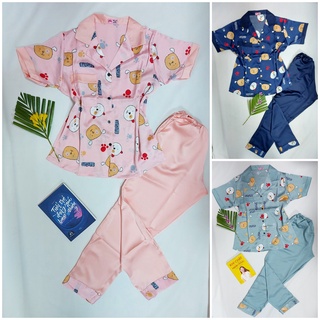 Bộ đồ Pijama lụa💖Bộ lụa tay dài hoạ tiết cực mát