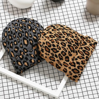 Mũ Len Beanie Họa Tiết Da Báo