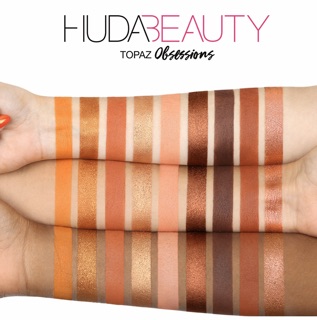 Bảng phấn mắt Huda Obsessions Coral/ Warm Brown/ Ruby/ Topaz