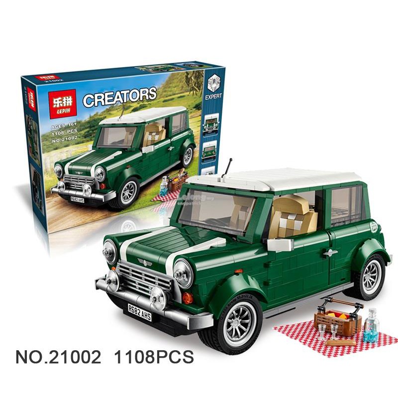 Lego - Leji 20004 ( Xếp Hình Ô Tô Mini Cooper Xanh Lá 1077 Mảnh )