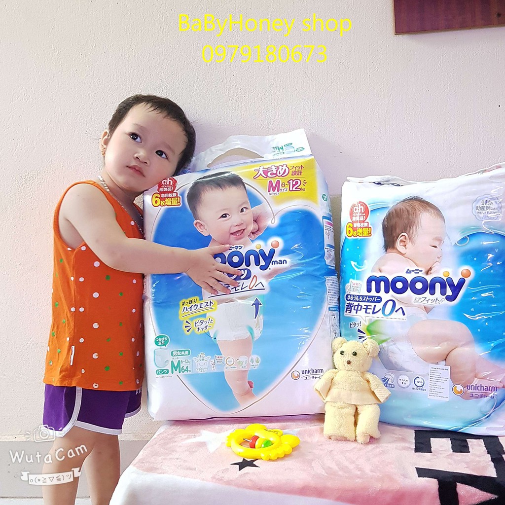 Bỉm Moony  CHÍNH HÃNG ✅ Tã/Bỉm Moony Nội Địa Nhật Chính Hãng_ Dán/Quần Đủ Size NB96/S90/M68/L58/L50/XL44