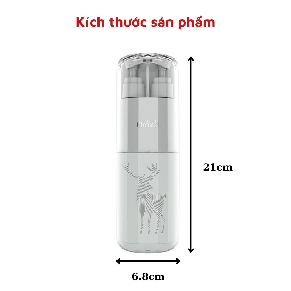 Hộp đựng bàn chải kem đánh răng du lịch cao cấp 8 món có lọ chiết sữa tắm dầu gội đi du lịch nhỏ gọn tiện lợi