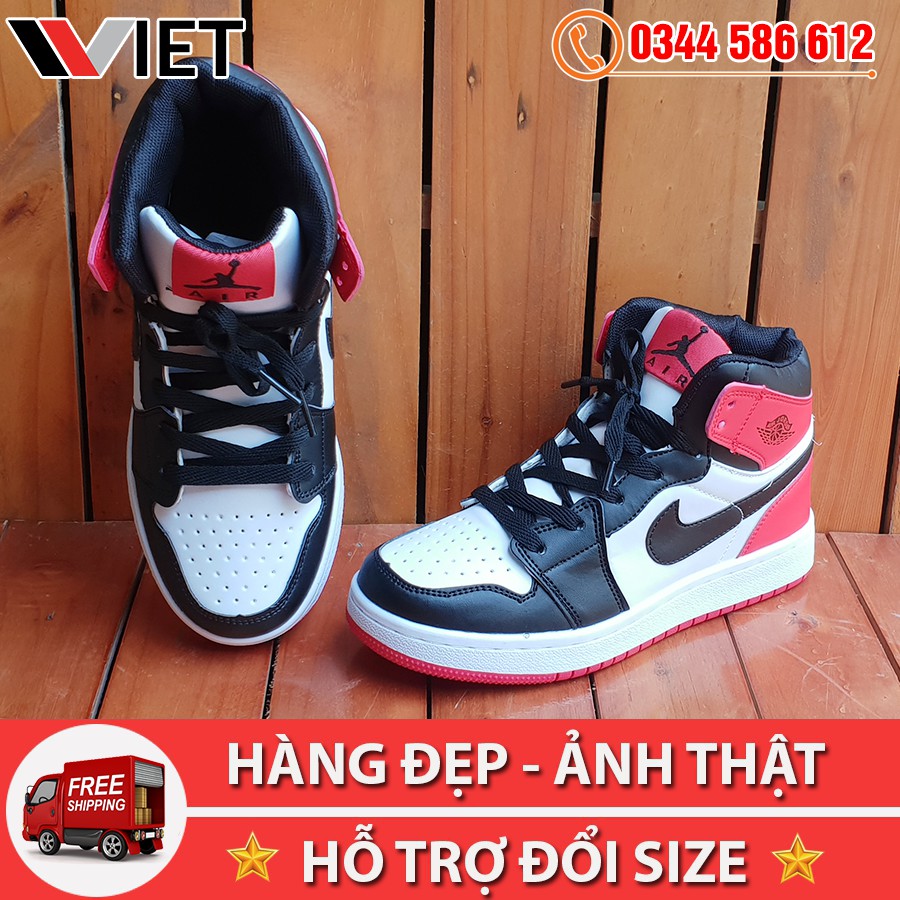 [FLASH SALE] Giày Thể Thao Air Jordan 1 Đen Đỏ Siêu Khuyến Mại