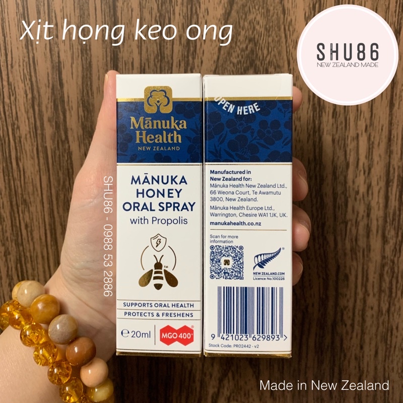 Xịt họng keo ong Manuka Health