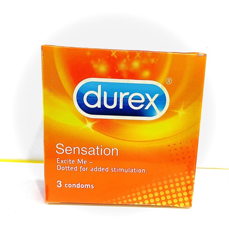 Sale Mừng Đại Lễ Bao cao su durex sensation hộp 3c giá tốt có gai nhỏ li ti siêu kích thích cao su thiên nhiên