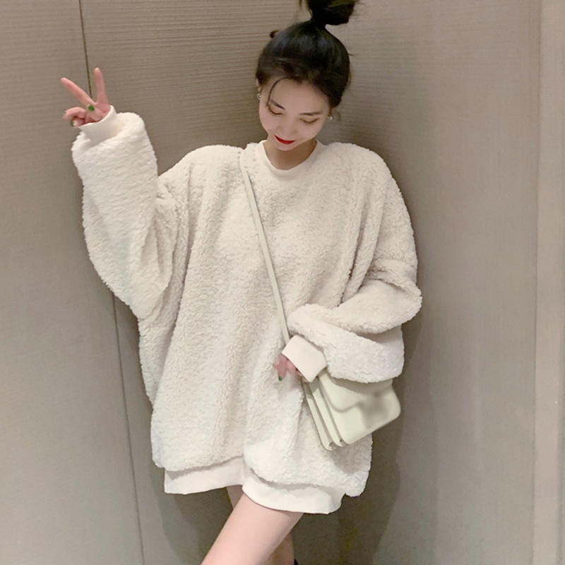Korean version of lamb wool sweater women autumn and winter loose thick wool coat | BigBuy360 - bigbuy360.vn