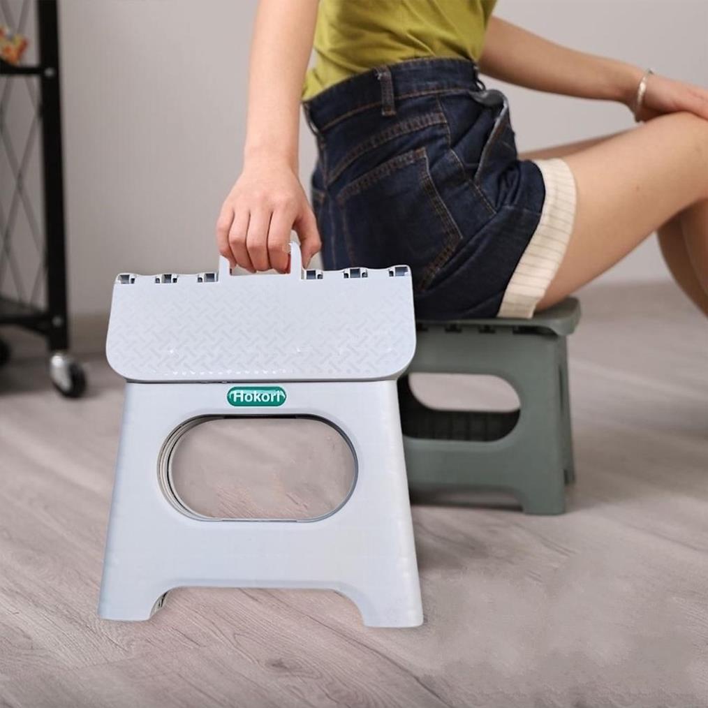 Ghế đẩu gấp gọn 2058 Hokori Nhựa Việt Nhật .Ghế nhựa Hokori xếp gọn mang đi du lịch tiện lợi