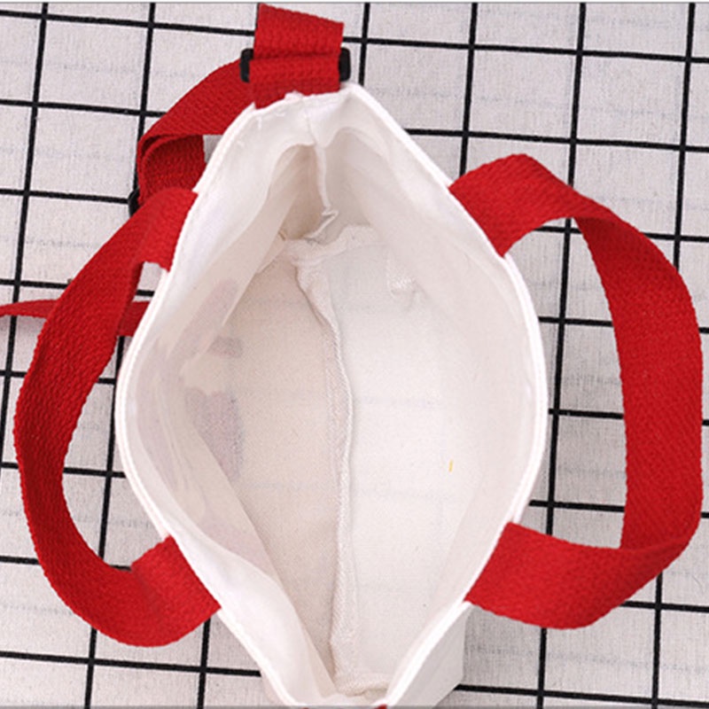 Túi đeo vai YADOU vải canvas in hình gấu/ dâu tây thời trang dễ thương cho bé trai/ bé gái