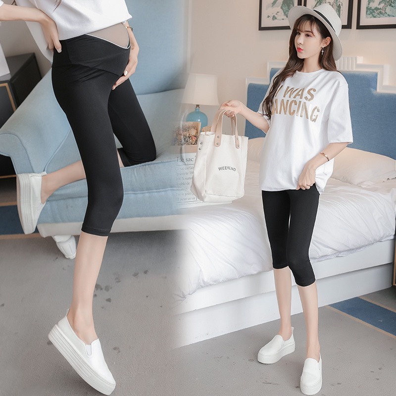 QUẦN BẦU CẠP CHÉO BOZIP VIỀN CHỮ LEGGING BẦU CHÉO ĐÙI NGỐ DÀI