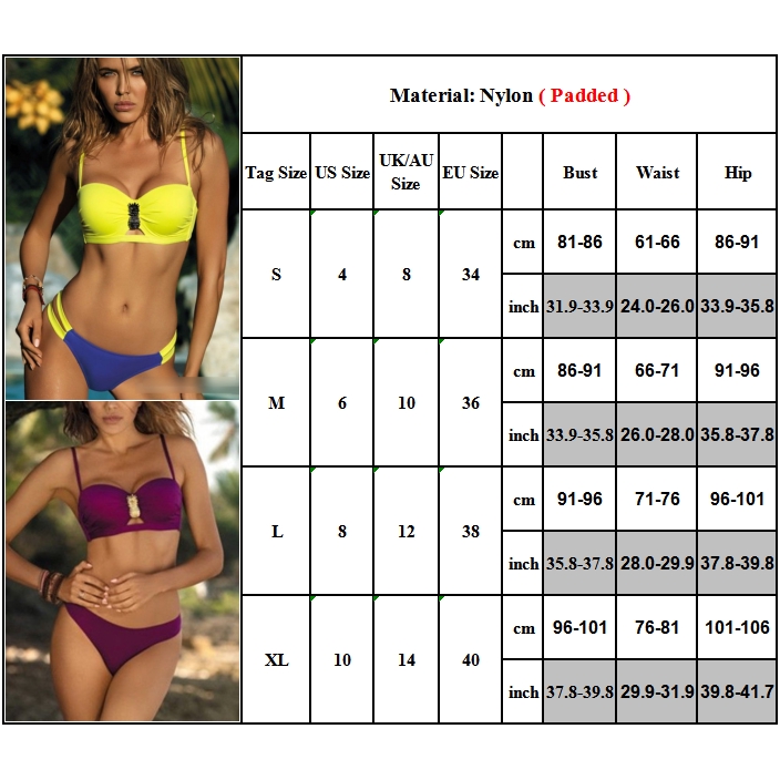 Bikini hai mảnh màu sắc